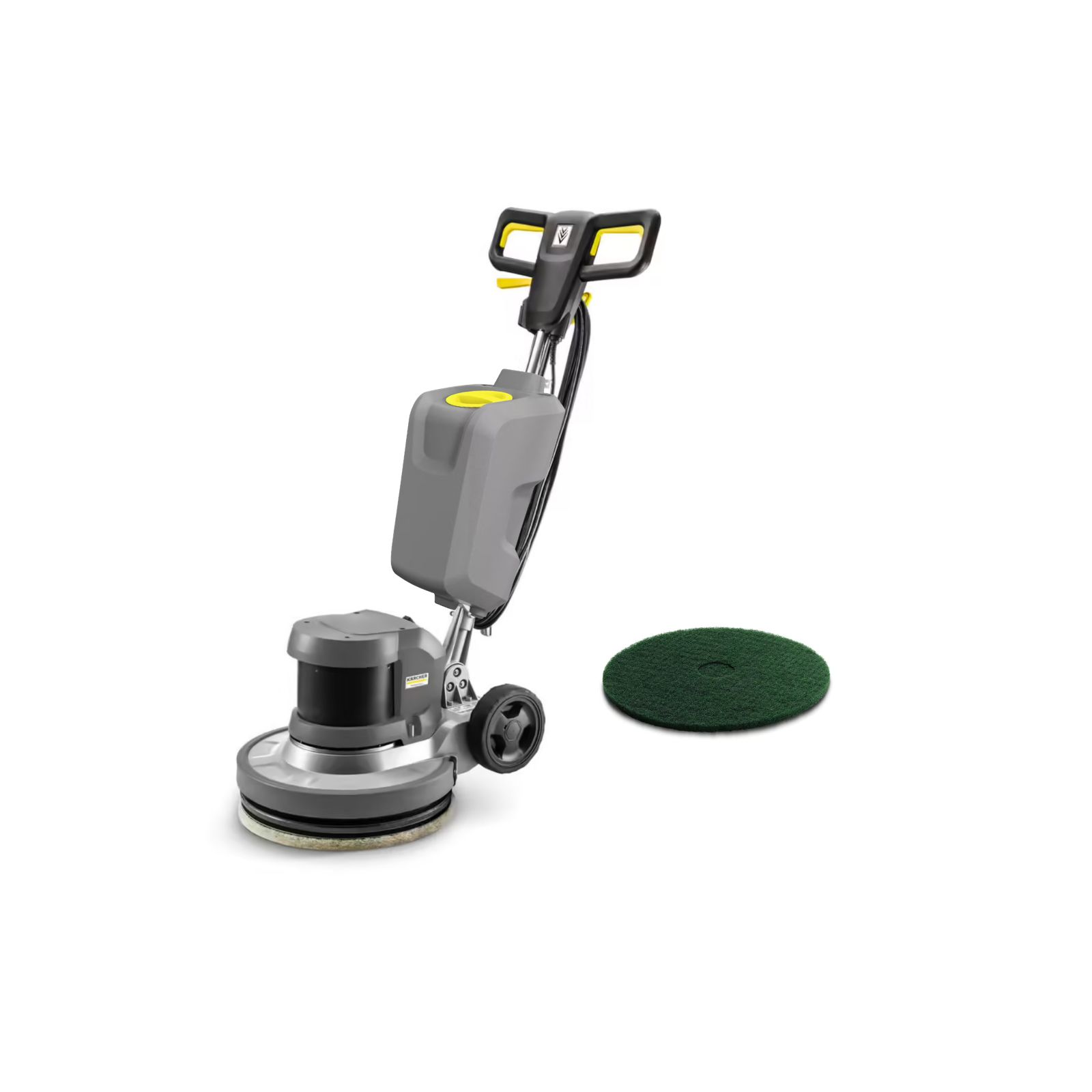 Monobrosse K&Auml;RCHER BDS 43/DUO C + R&eacute;servoir + Pad moyennement dur vert 432 mm  r&eacute;curage intensif des sols durs
