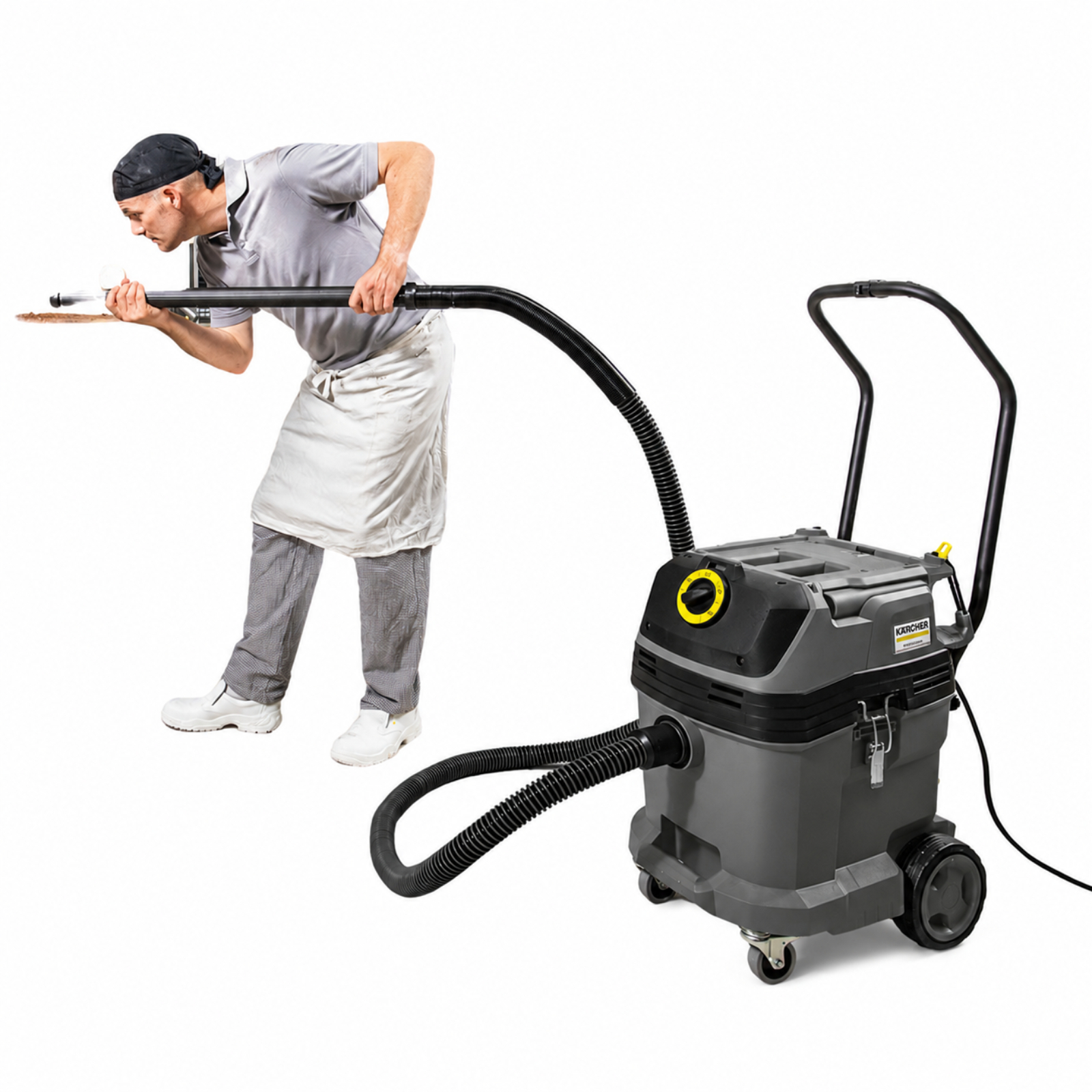 Aspirateur sp&eacute;cial boulangerie K&Auml;RCHER 40/1 Tact Bs EU avec kit &eacute;lectroconducteur