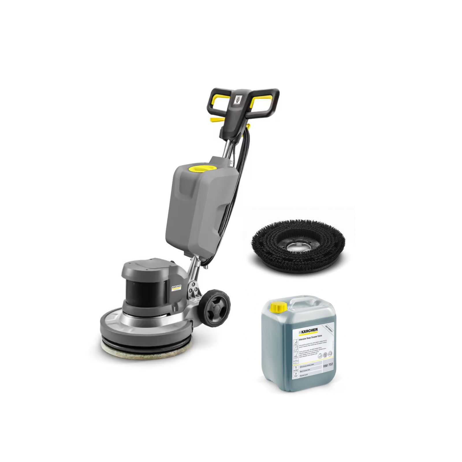 Monobrosse K&Auml;RCHER BDS 43/DUO C - Pack complet pr&ecirc;t &agrave; l'emploi pour nettoyage intensif des sols durs avec r&eacute;servoir, brosse dure et RM 752