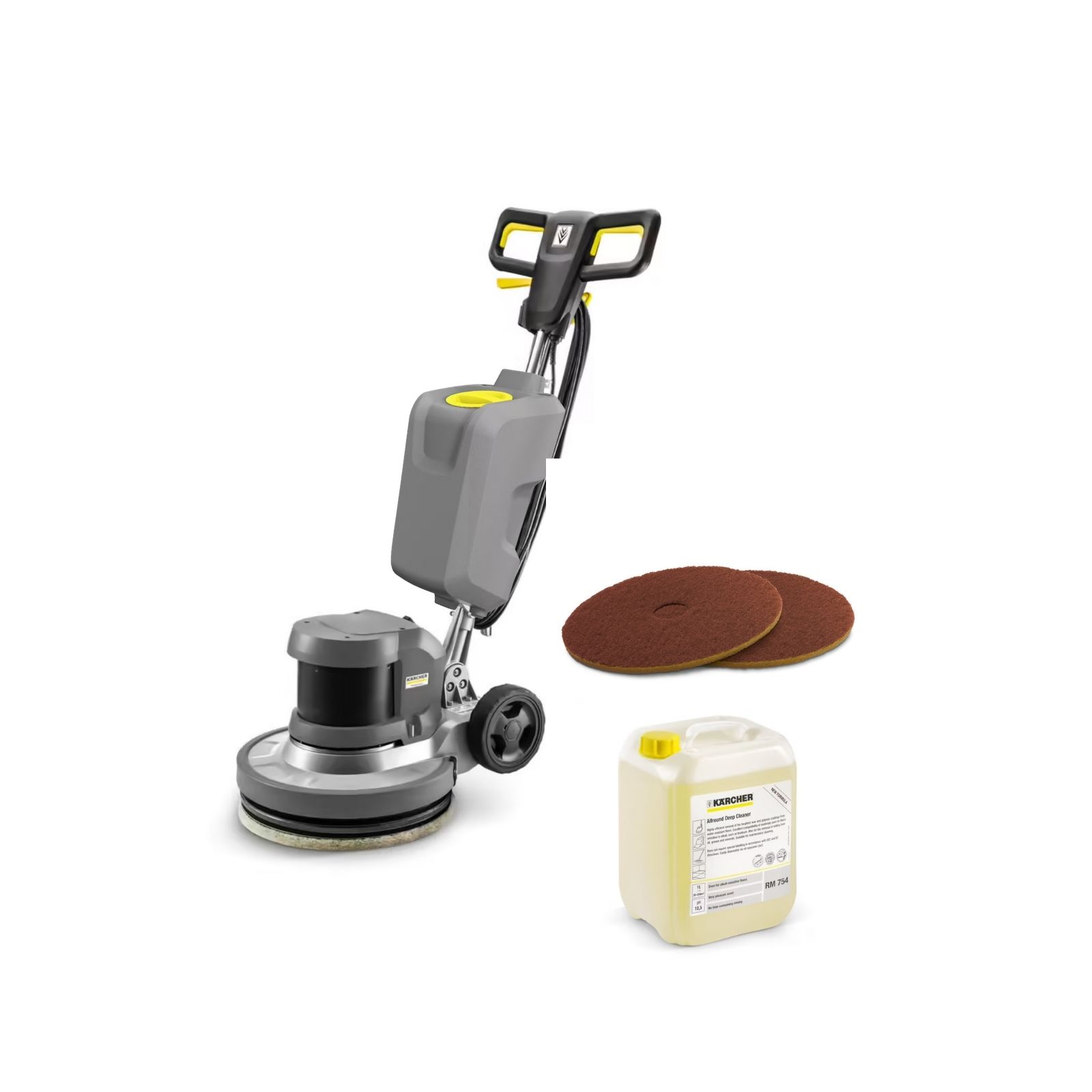 Monobrosse K&Auml;RCHER BDS 43/DUO C - Pack complet pr&ecirc;t &agrave; l'emploi pour le d&eacute;capage des sols durs avec r&eacute;servoir, pad SPP et RM 754