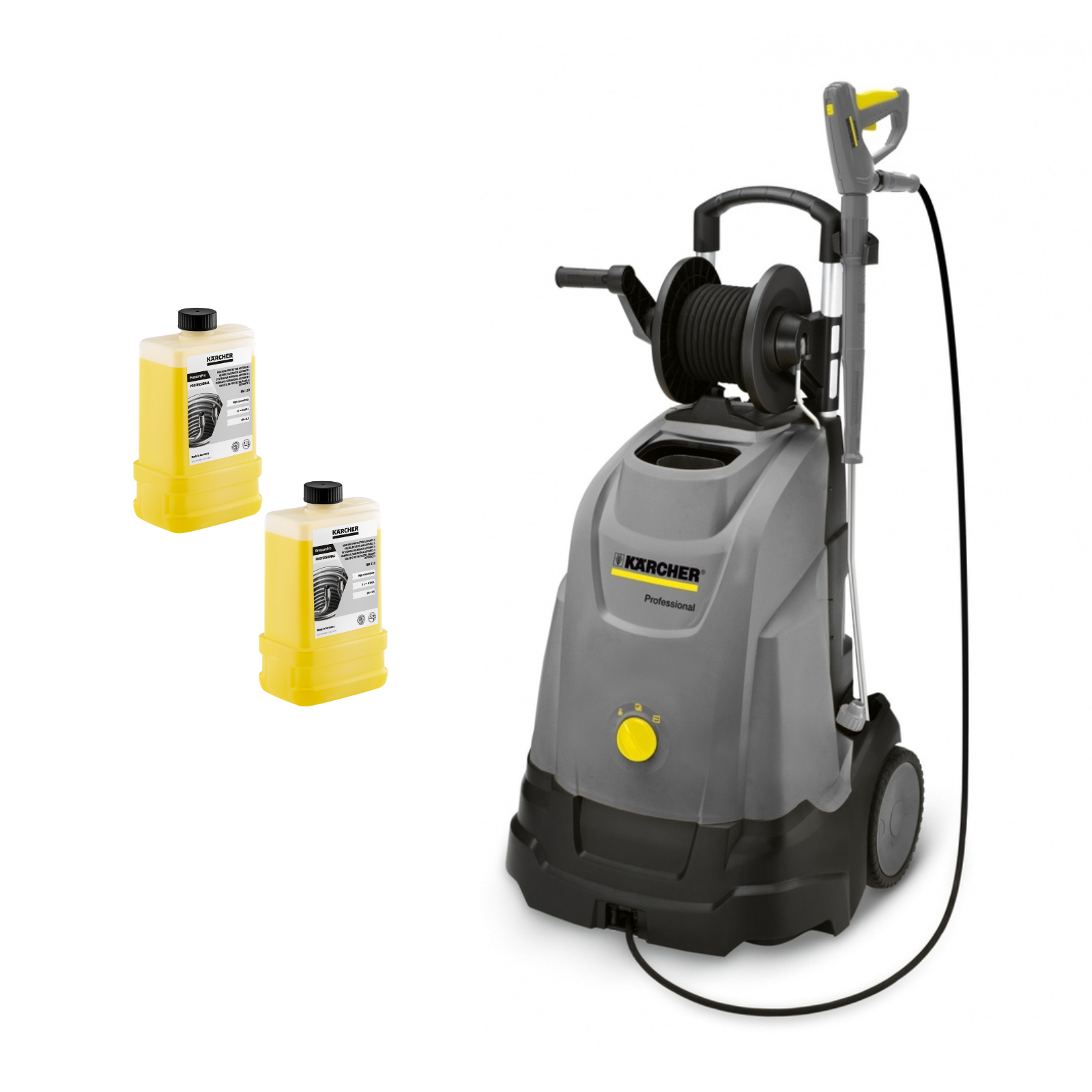 K&Auml;RCHER Nettoyeur haute pression eau chaude HDS 5/15 UX 150 bars + produit entretien 