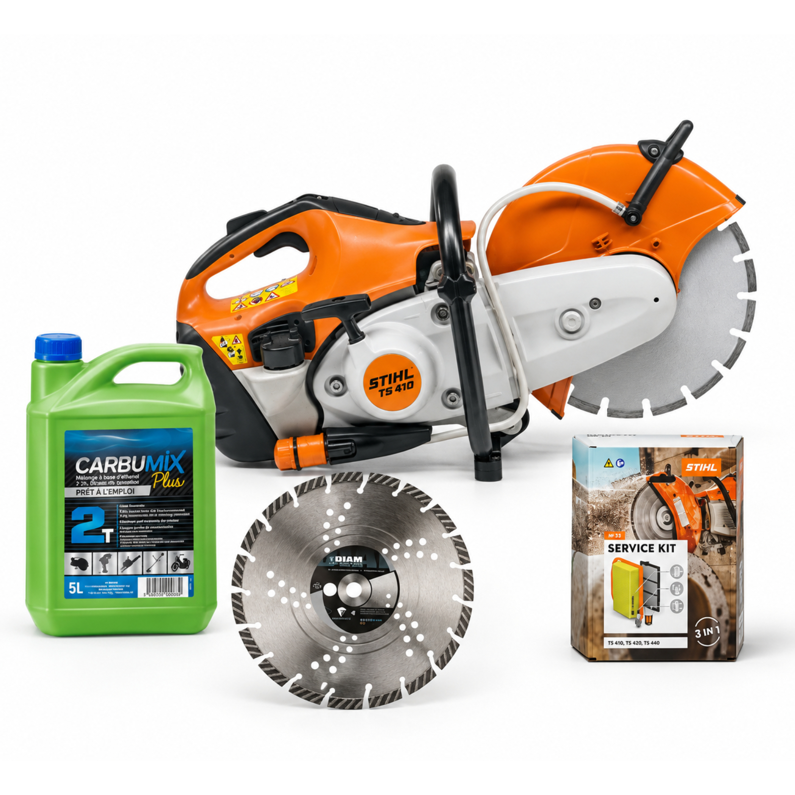 Découpeuse STIHL TS 410 Ø 300 mm - Pack prêt à l’emploi pour travaux de découpe sur chantier