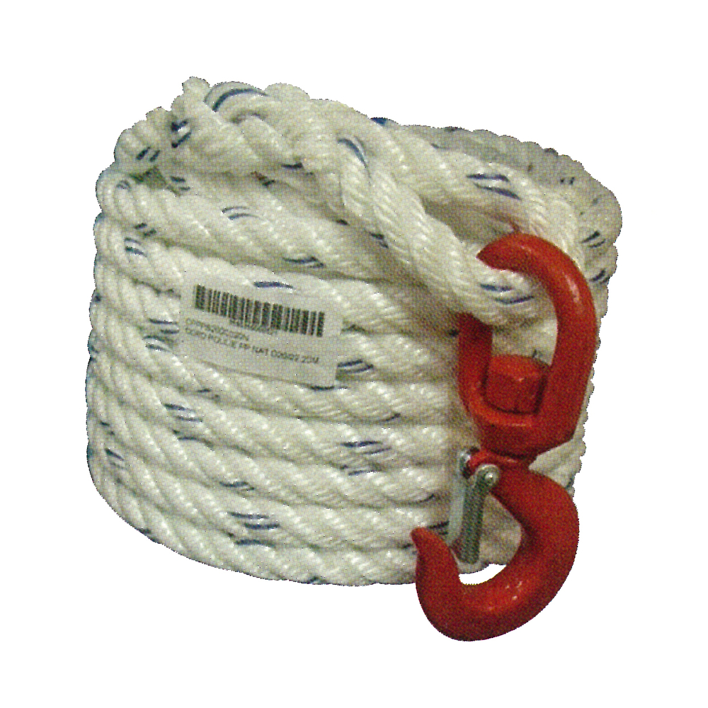 CORDAGES À POULIES CORDERIE MESNARD POLYPROPYLÈNE 20M AVEC CROCHET Ø 20/22- CPPPS200C020N