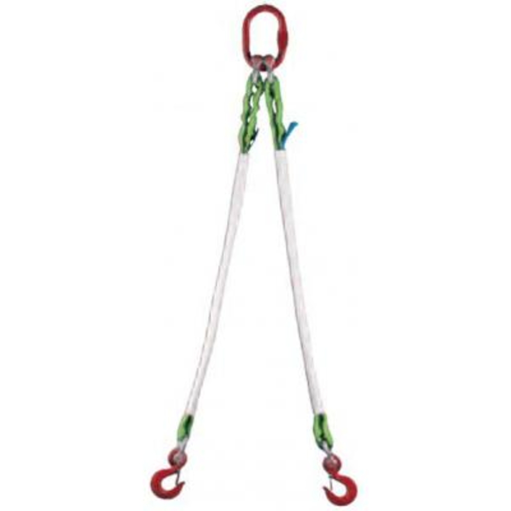 Elingue 2 brins synthétique A18 AF 3M avec 2 crochets sécurité  COBALTIX- WEC183