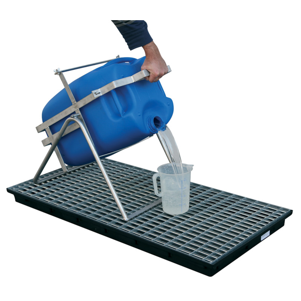 Chevalet inox pour bidon jusqu'à 60 litres CEMO - 10100
