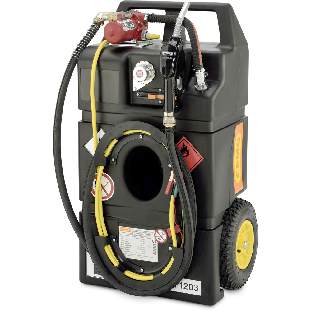 Caddy Ravitailleur essence 95, pompe 12 V, pistolet automatique CEMO - 10646