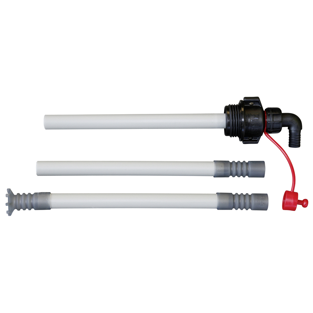 Canne d'aspiration fût raccord type AF2 2' + adaptateur 2'/70 x 6, sortie cannelée CEMO - 10872