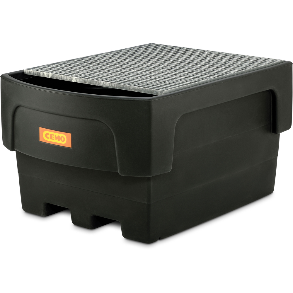 Bac CUBI-PE 1100/1 collecteur avec caillebotis acier galvanisé CEMO - 10948
