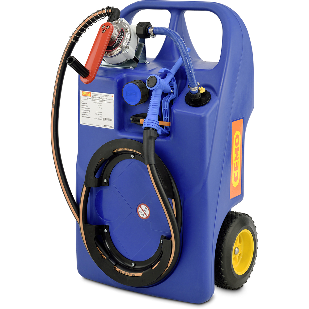 Caddy Ravitailleur pour AdBlue 60, pompe manuelle rotative, pistolet simple CEMO - 11127