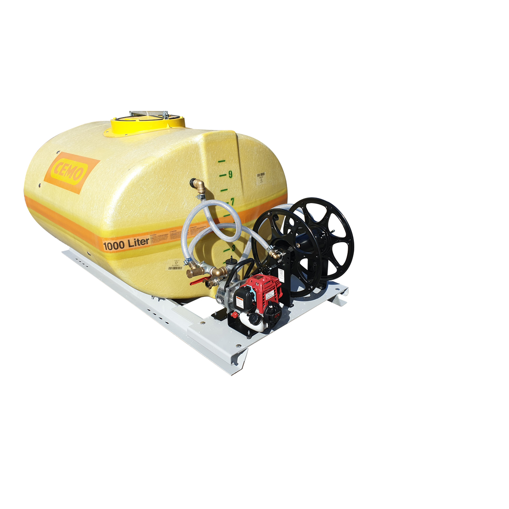 Cuve PFV ovale équipée sur plateau 1 000, pompe thermique CEMO - 90234