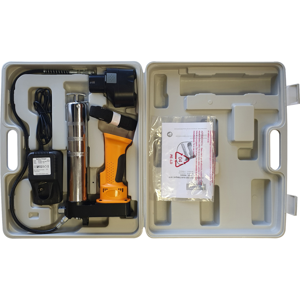 Pompe à graisse électrique sans fil 18 V avec 1 batterie Ni-Mh CEMO - 90405C