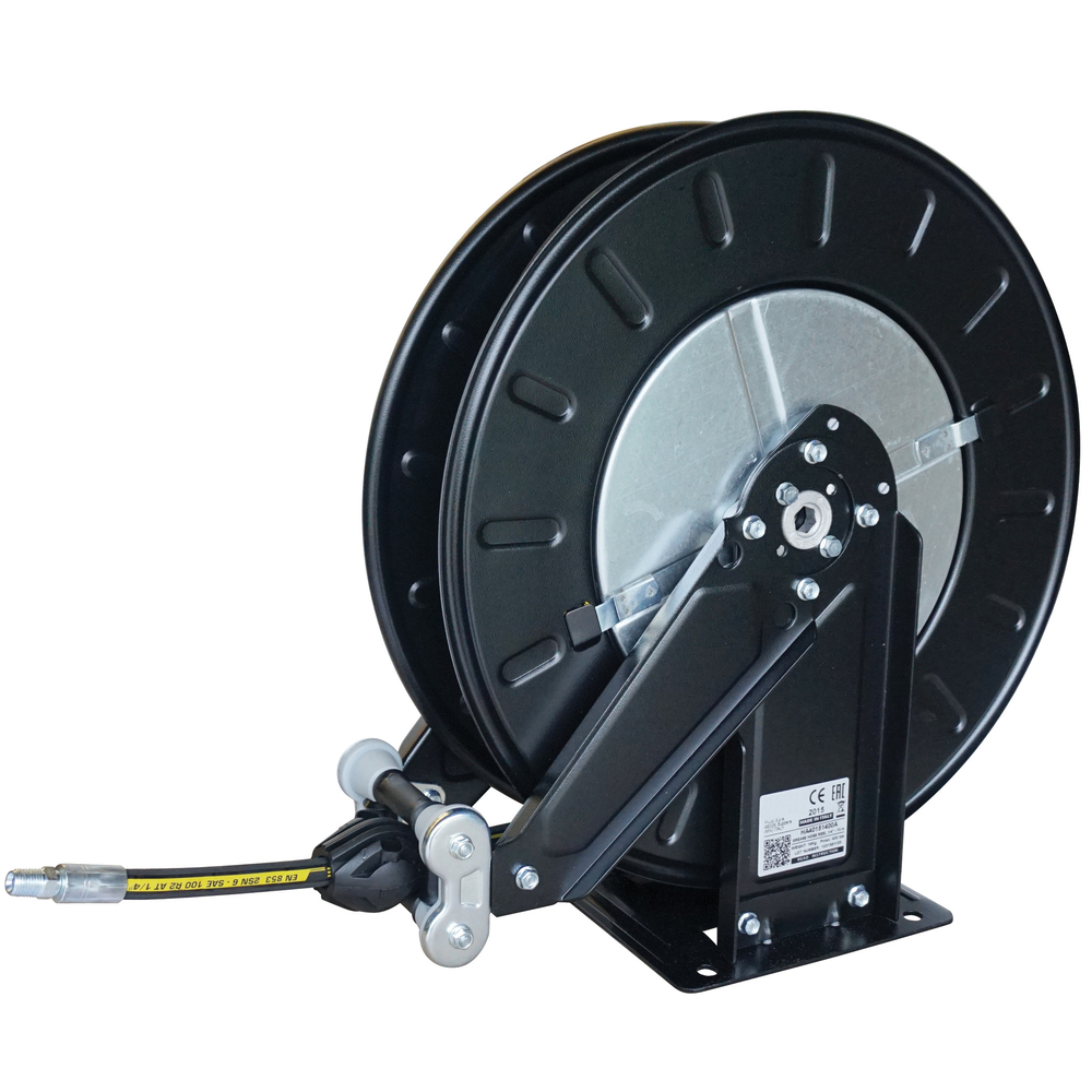 Enrouleur automatique graisses carrossé ouvert - 15 m de flexible caoutchouc DN 8 CEMO - 90764