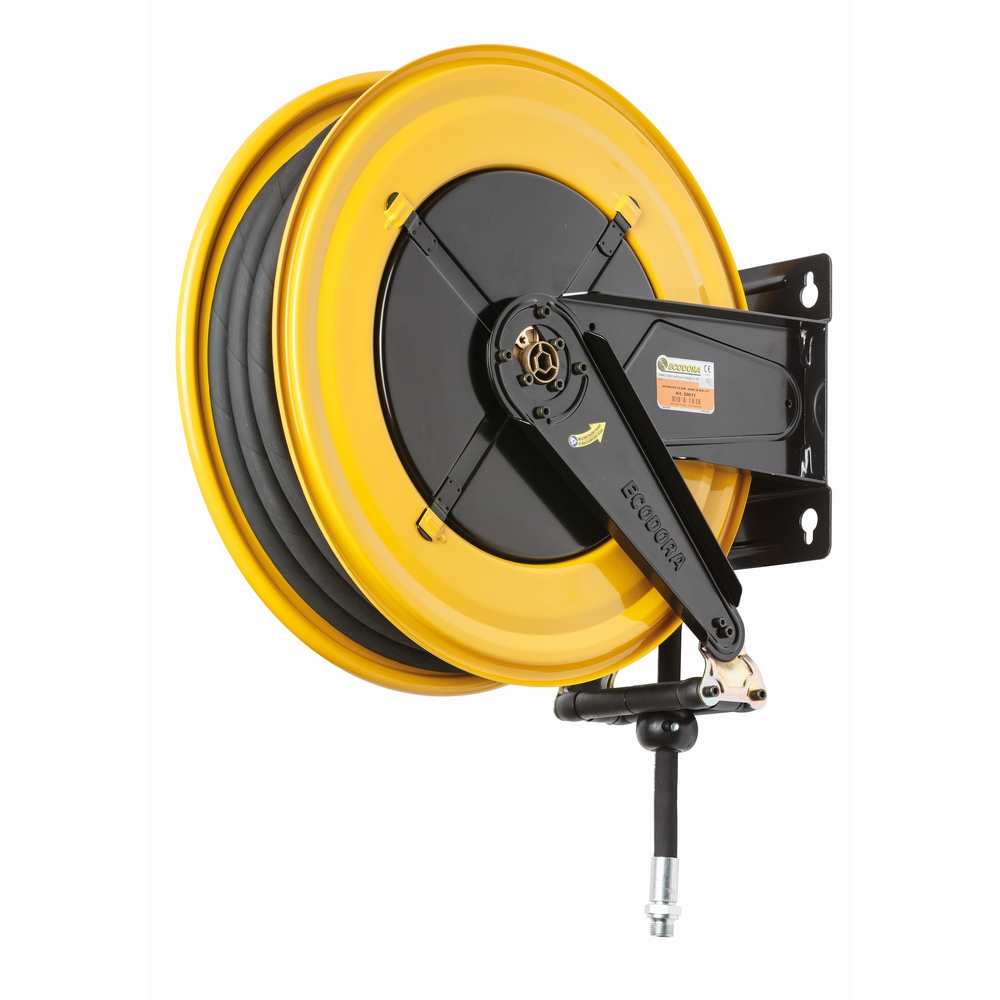 Enrouleur automatique haute pression eau carrossé ouvert - 20 m de flexible caoutchouc CEMO - 91398