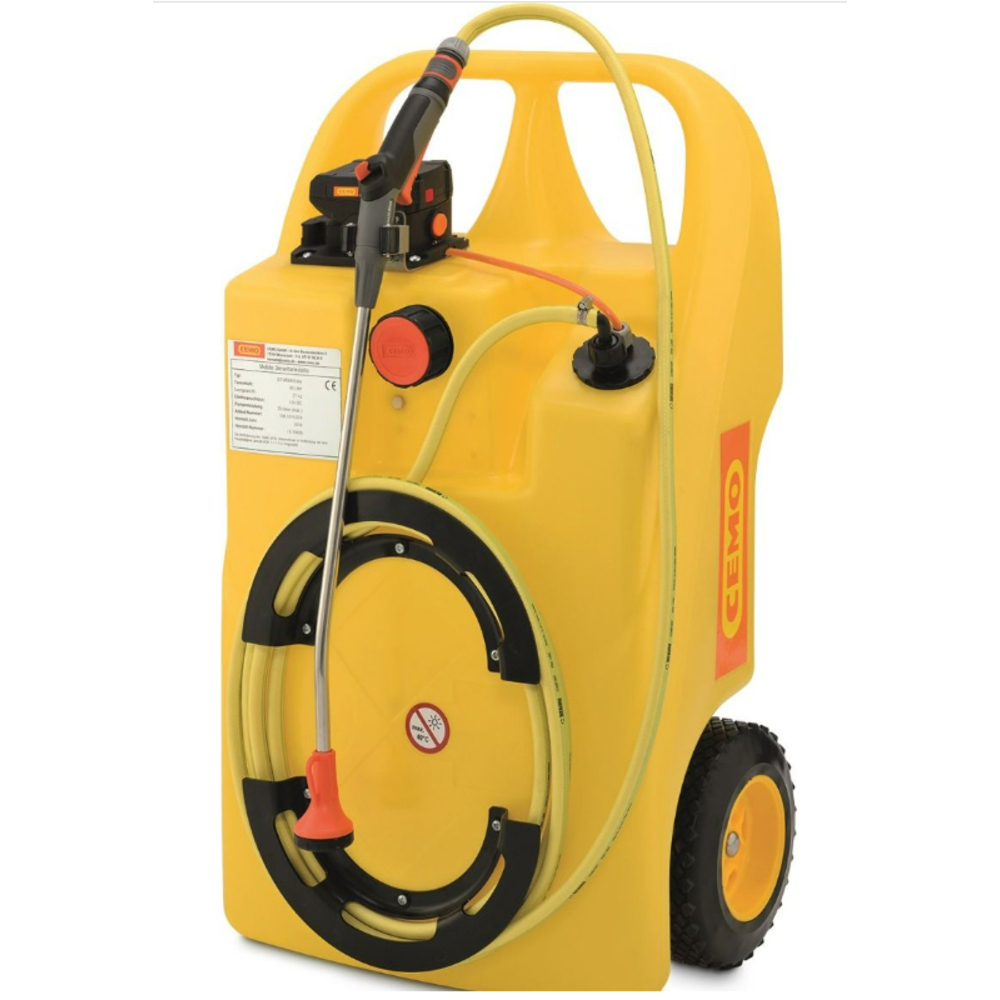 Caddy arrosage 60 CEMO silencieux, batterie Lithium CAS 18 V 2 Ah, chargeur - 91669