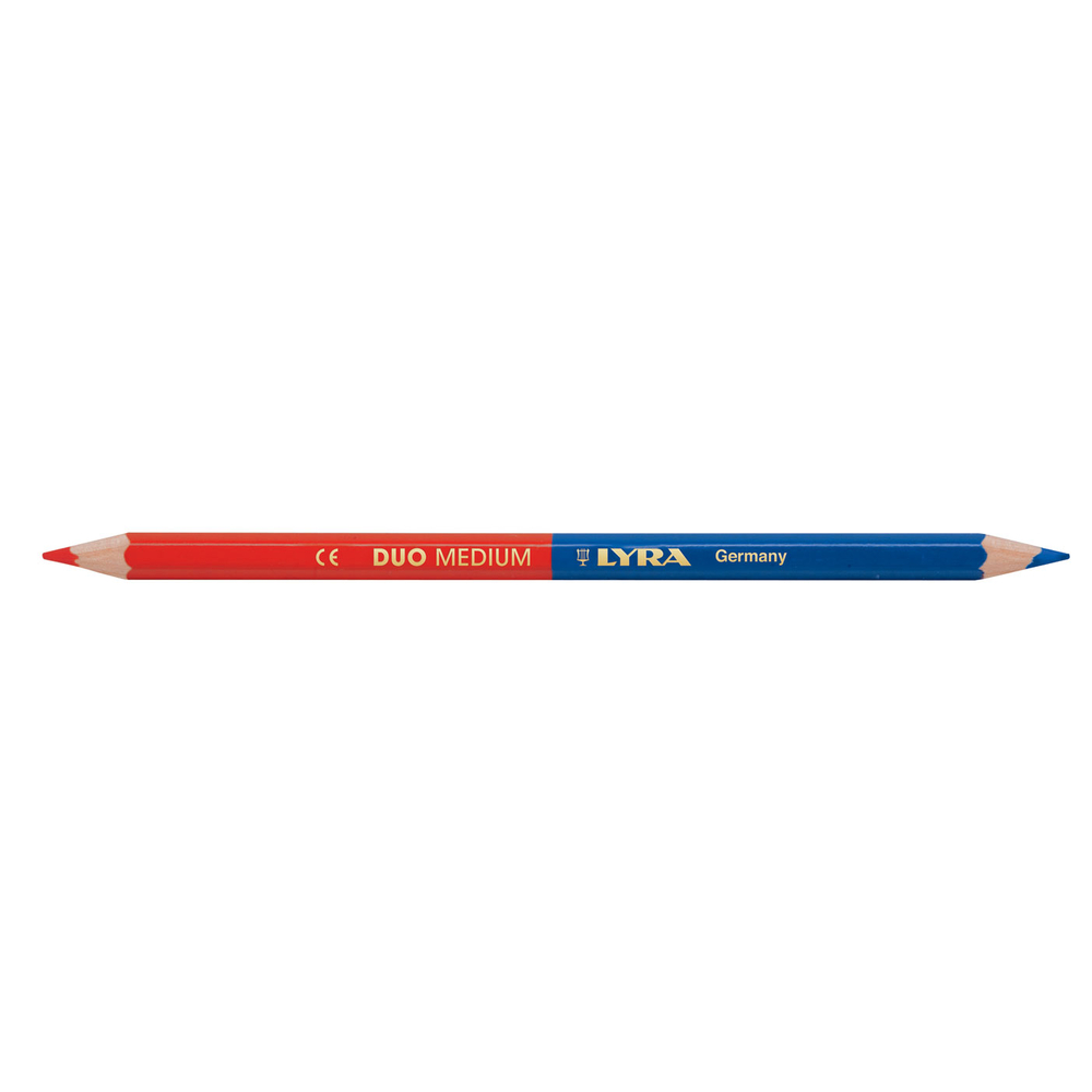 CRAYON DE MARQUAGE LYRA DUO MEDIUM ROUGE ET BLEU EN ÉTUI DE 12 -2640101