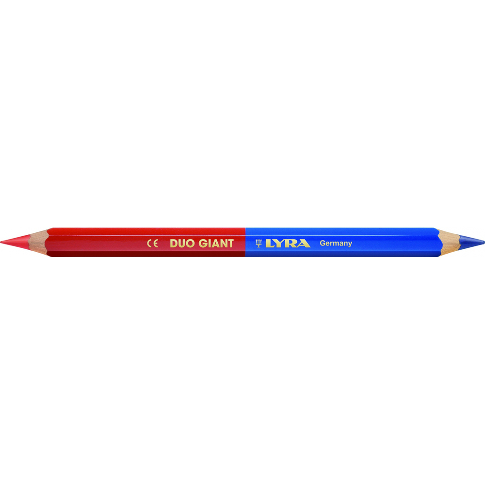 CRAYON DE MARQUAGE LYRA DUO GIANT ROUGE ET BLEU EN BOÎTE DE 100 -2930103