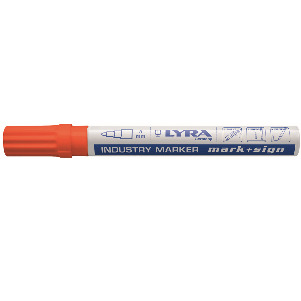 Marqueur peinture laquée orange en boite de 10 LYRA MARK + SIGN - OMYACOLOR- 4040013