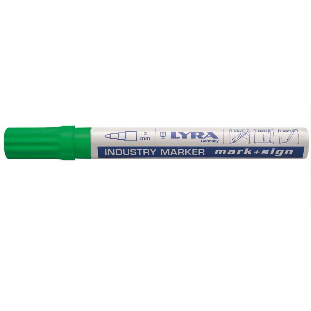 Marqueur peinture laquée vert en boite de 10 LYRA MARK + SIGN - OMYACOLOR- 4040067