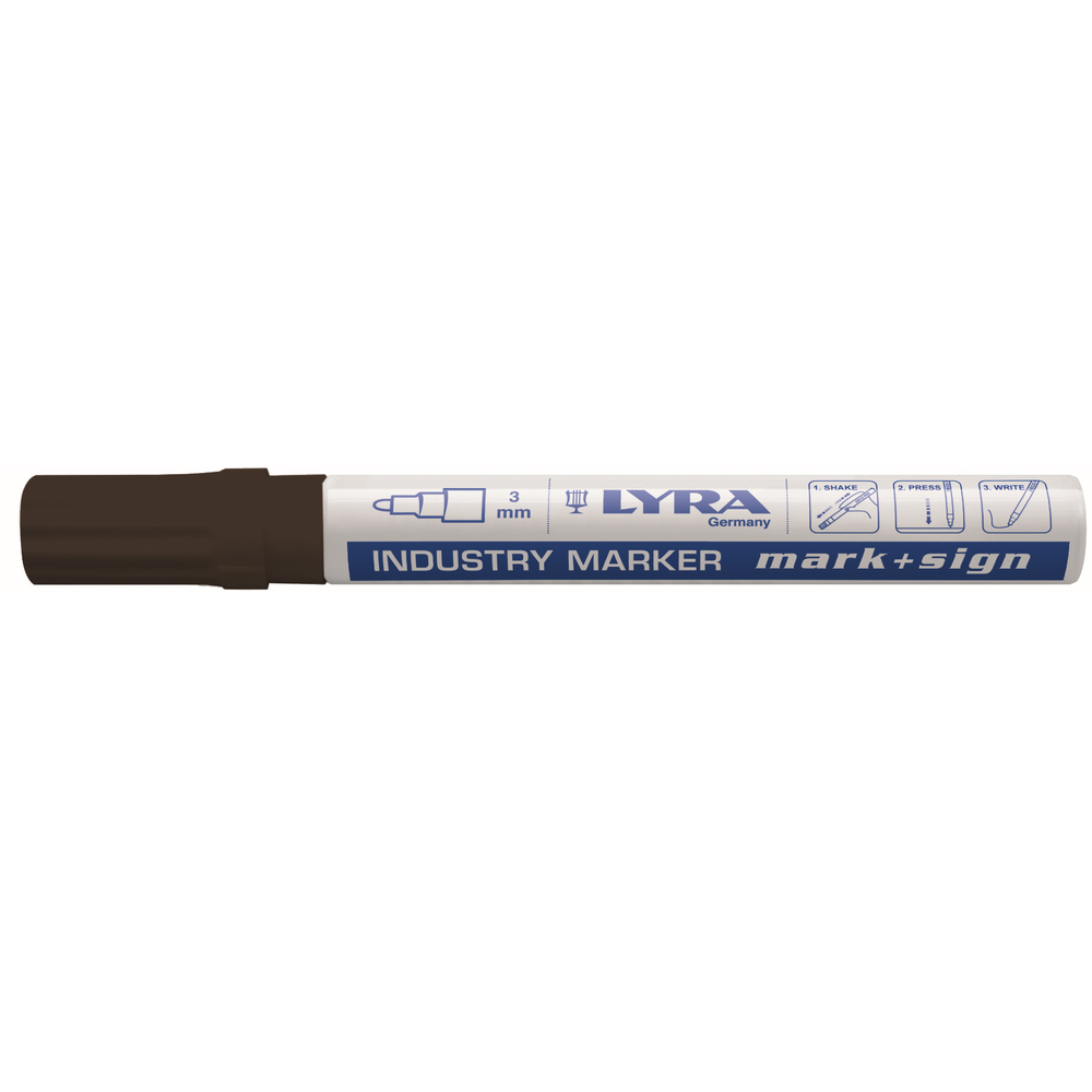 Marqueur peinture laquée noir en boite de 10 LYRA MARK + SIGN - OMYACOLOR- 4040099