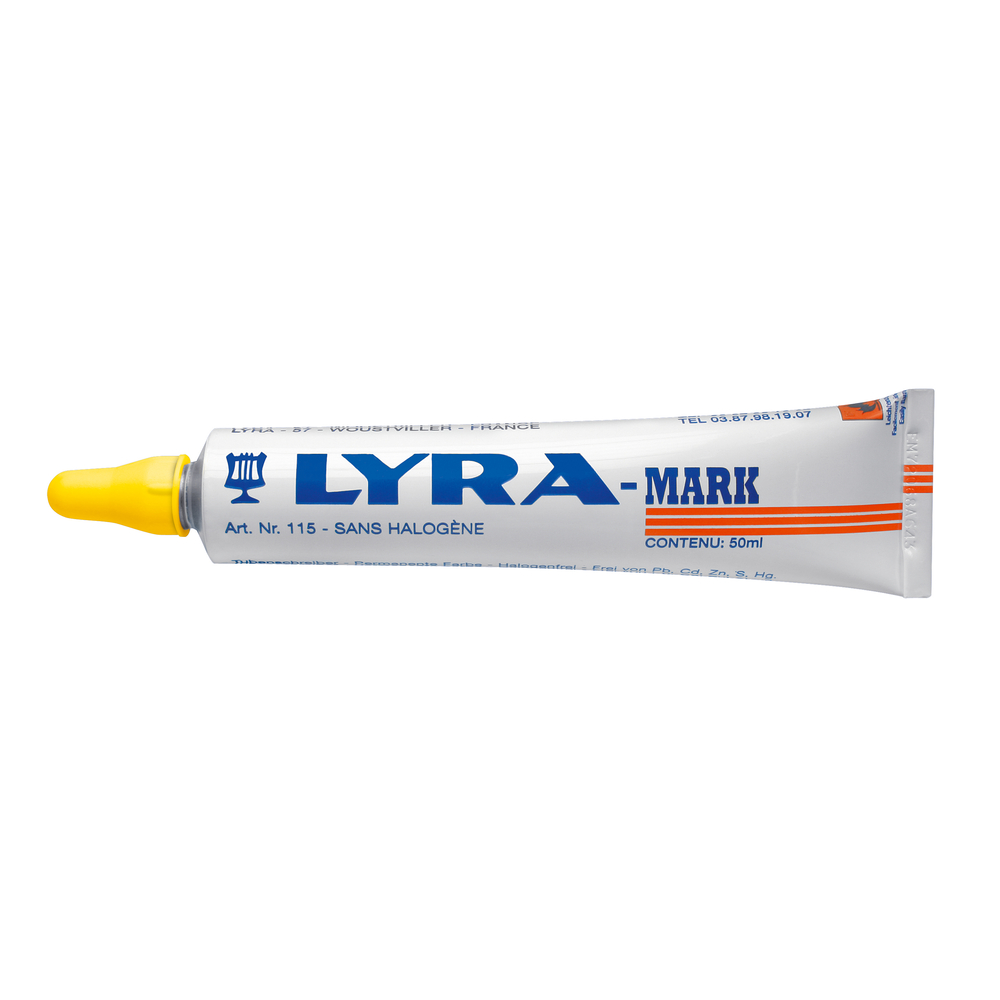 MARQUEUR À BILLE LYRA PEINTURE INDÉLÉBILE LYRA MARK JAUNE - OMYACOLOR-4150007