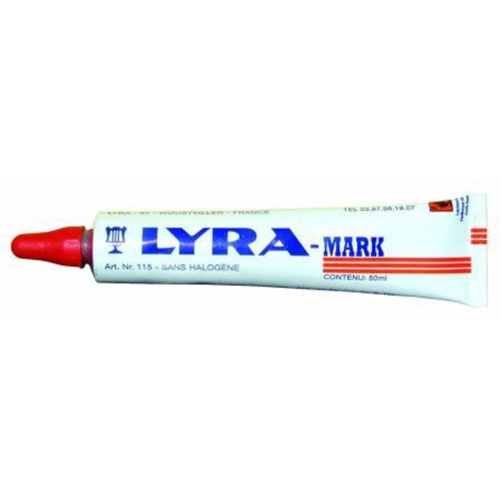 MARQUEUR À BILLE LYRA PEINTURE INDÉLÉBILE EN BOITE DE 10 LYRA MARK ROUGE - OMYACOLOR-4150017