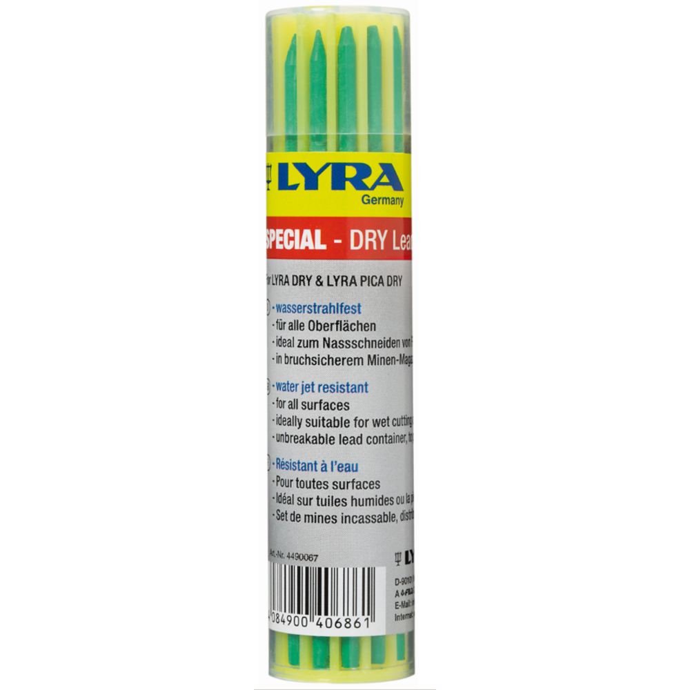 Etui 12 Mines de Rechange vert LYRA DRY pour marqueurs LYRA-DRY et LYRA PICA DRY - 4490067