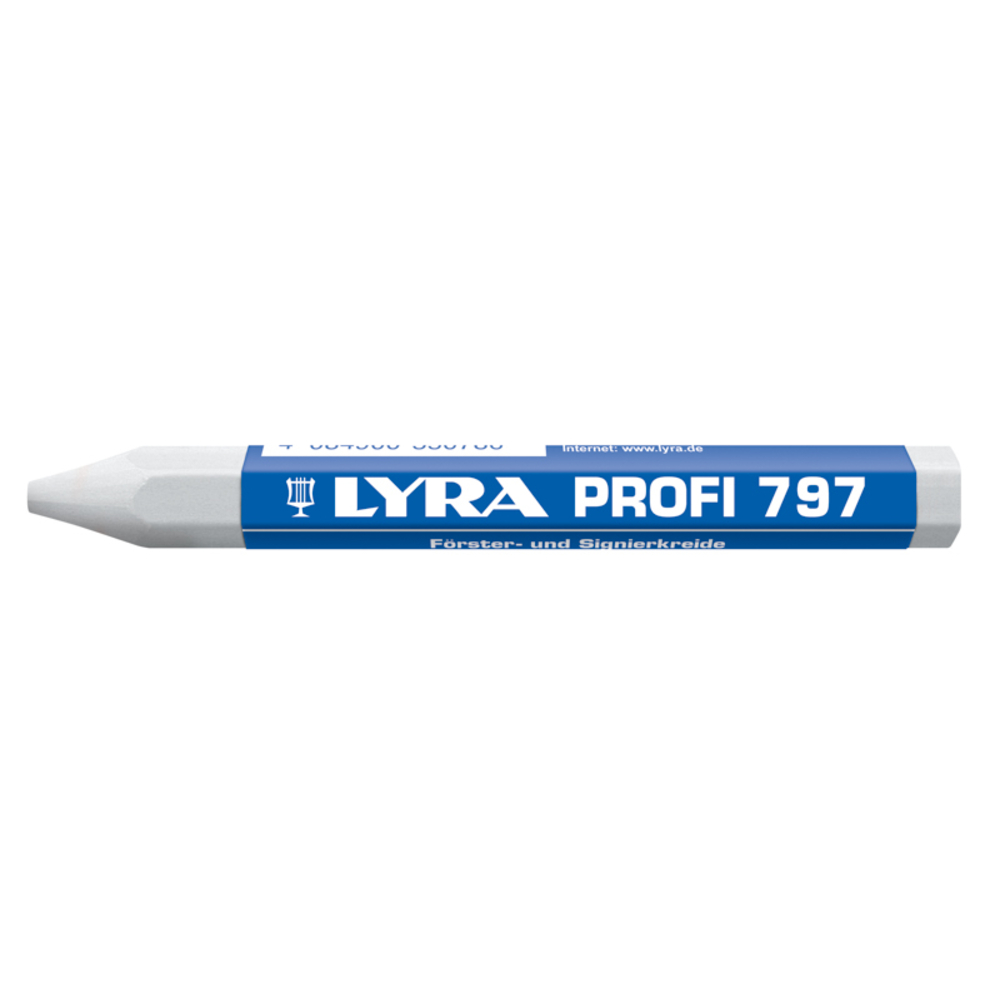 CRAIE DE MARQUAGE LYRA FORESTIÉRE BLANCHE À L'HUILE EN BOÎTE DE 12 - QUALITÉ PRO 797 - 4870001
