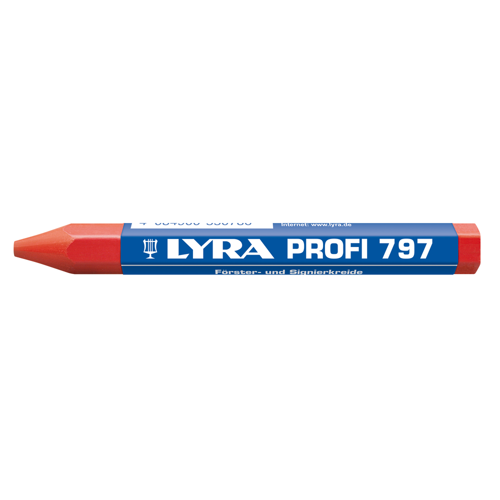 CRAIE DE MARQUAGE LYRA FORESTIÉRE ROUGE À L'HUILE EN BOÎTE DE 12 - QUALITÉ PRO 797 - 4870017