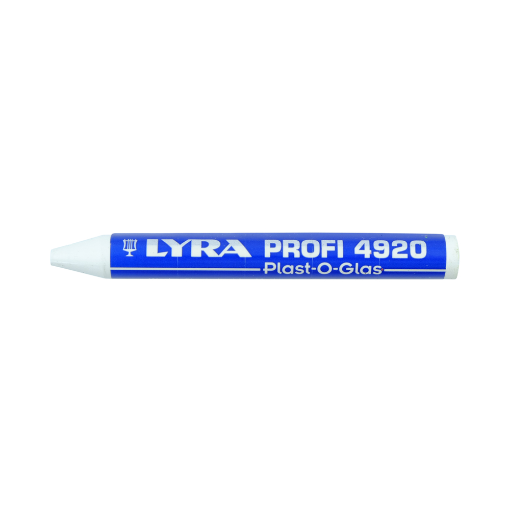Craie de marquage à la cire blanche Plast-O-Glas en boîte de 12 PROFI 4920 LYRA-4920001