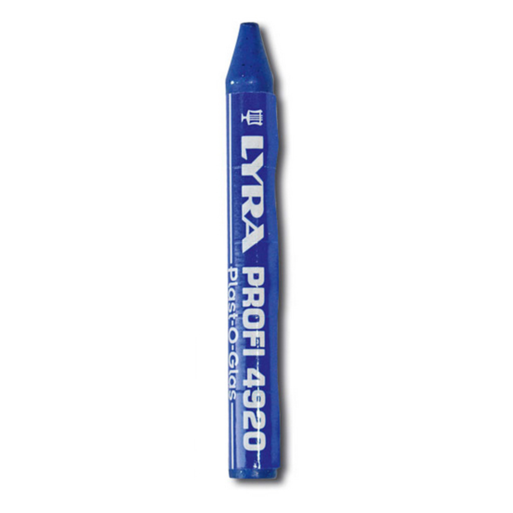 Craie de marquage à la cire bleue Plast-O-Glas en boîte de 12 PROFI 4920 LYRA-4920051