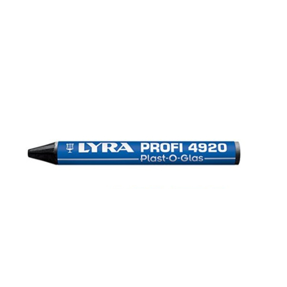 Craie de marquage à la cire noire Plast-O-Glas en boîte de 12 PROFI 4920 LYRA-4920099