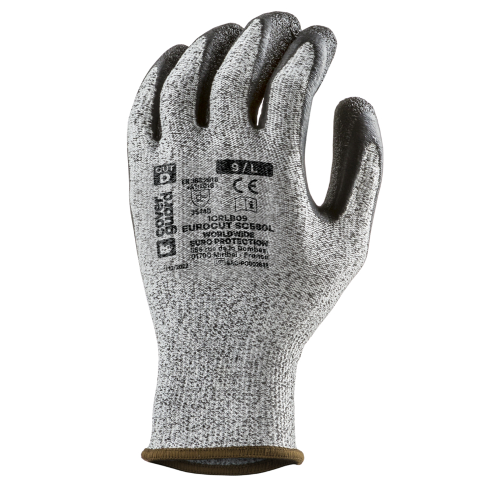 Gant EUROCUT SC580L Jauge 13 noir - COVERGUARD - 1CRLB