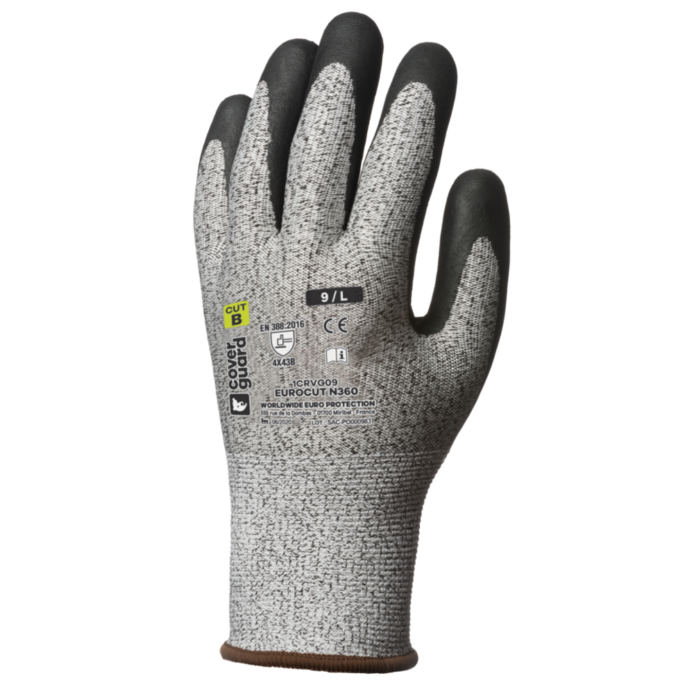 Gant EUROCUT N360 Jauge 13 noir - COVERGUARD - 1CRVG