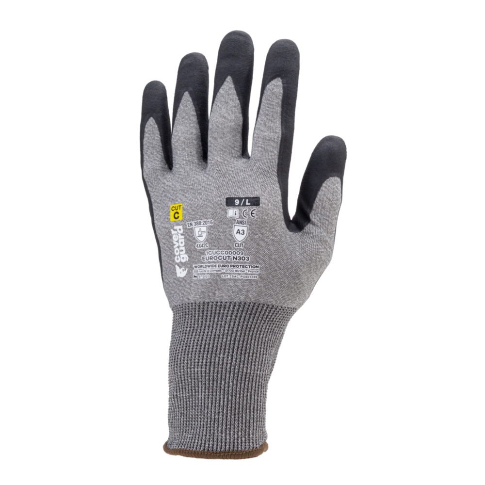 Gant EUROCUT N303 Jauge 18 gris - COVERGUARD - 1CUCC00