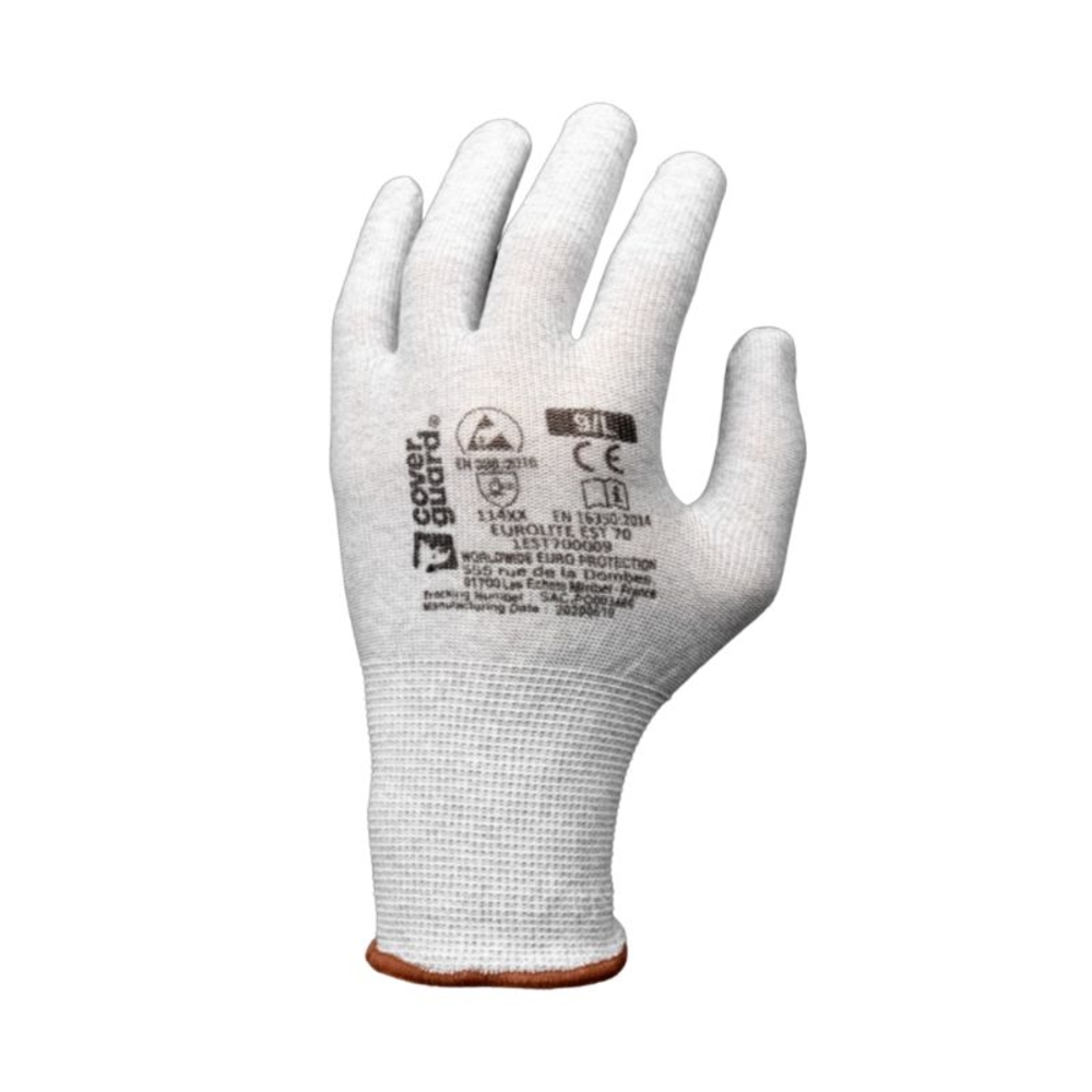 Gant EUROLITE EST70 Jauge 13 blanc - COVERGUARD - 1EST700
