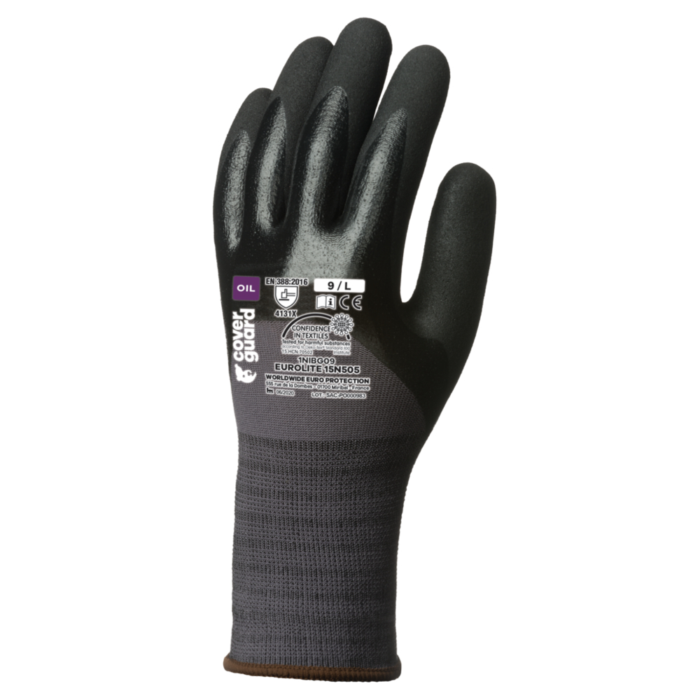 Gant EUROLITE 15N505 Jauge 15 gris - COVERGUARD - 1NIBG