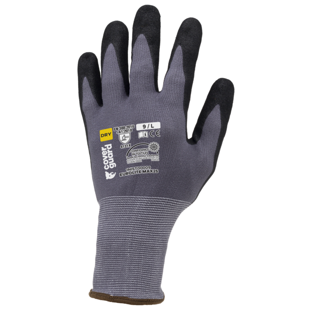 Gant EUROLITE MAX25 Jauge 15 noir/gris - COVERGUARD - 1NIST00