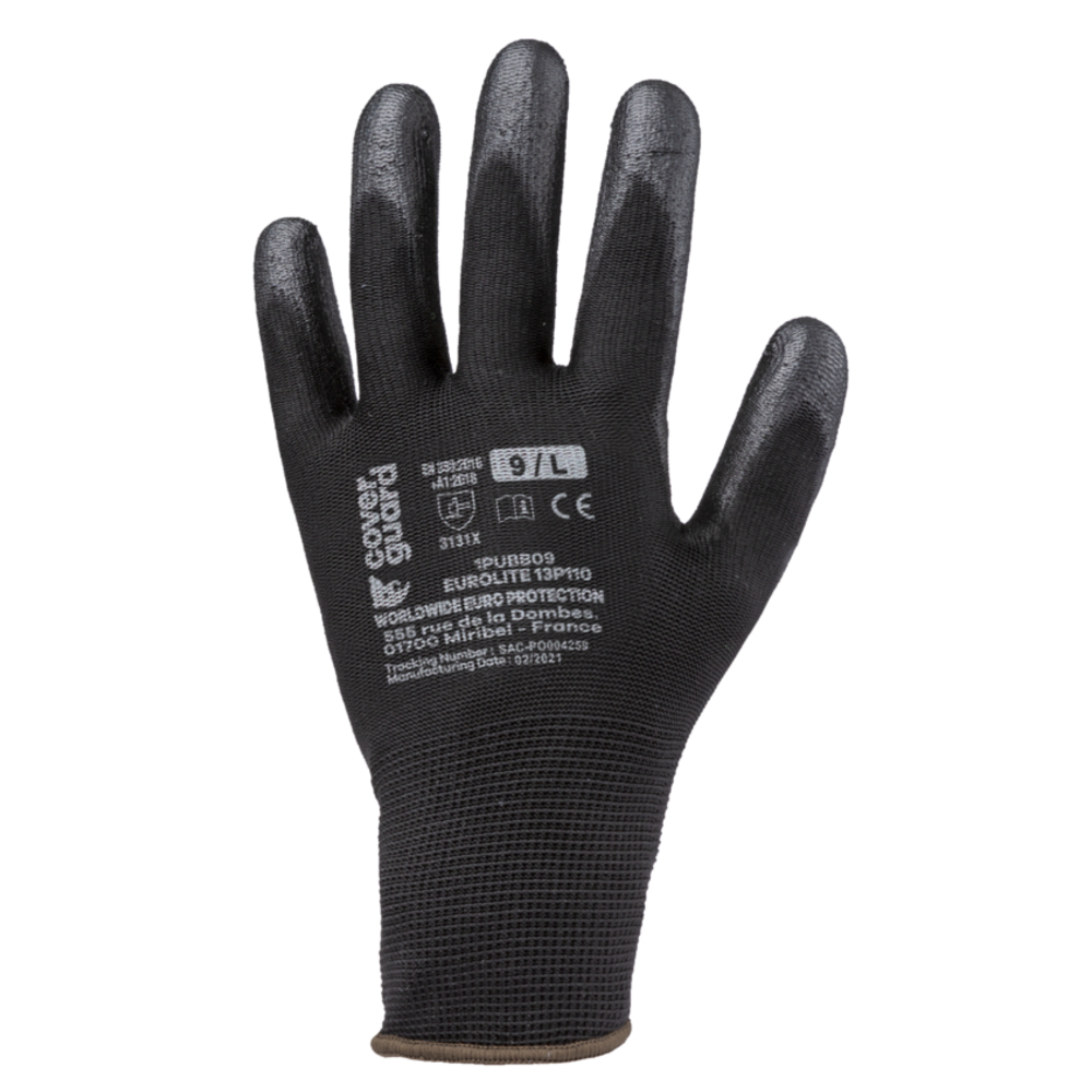 Gant EUROLITE 13P110 Jauge 13 noir - COVERGUARD - 1PUBB