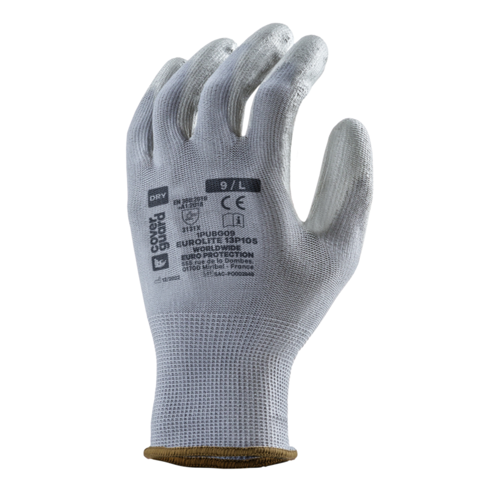 Gant EUROLITE 13P105 Jauge 13 gris - COVERGUARD - 1PUBG