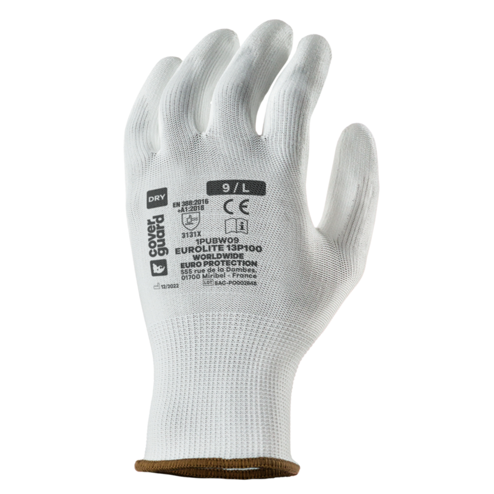 Gant EUROLITE 13P100 Jauge 13 blanc - COVERGUARD - 1PUBW