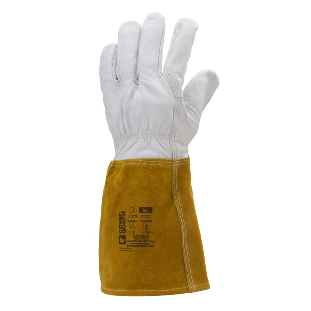 Gant EUROWELD 100 blanc/cuir - COVERGUARD - 1WEL10