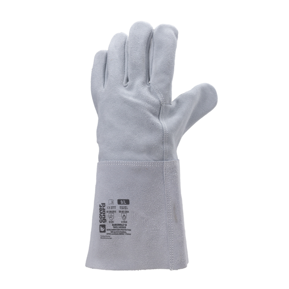 Gant EUROWELD 140 blanc/cuir - COVERGUARD - 1WEL14