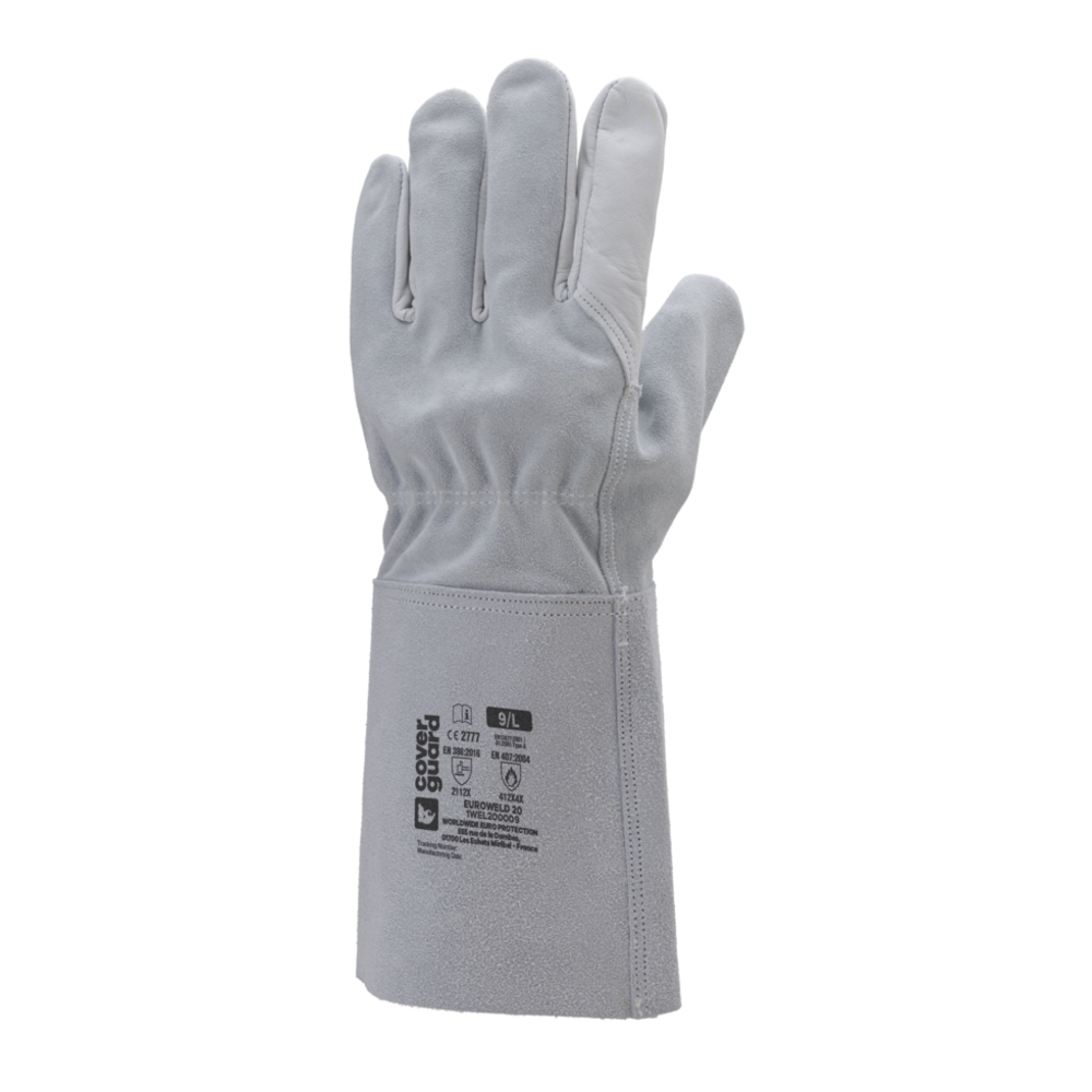 Gant EUROWELD 200 blanc/cuir - COVERGUARD - 1WEL20