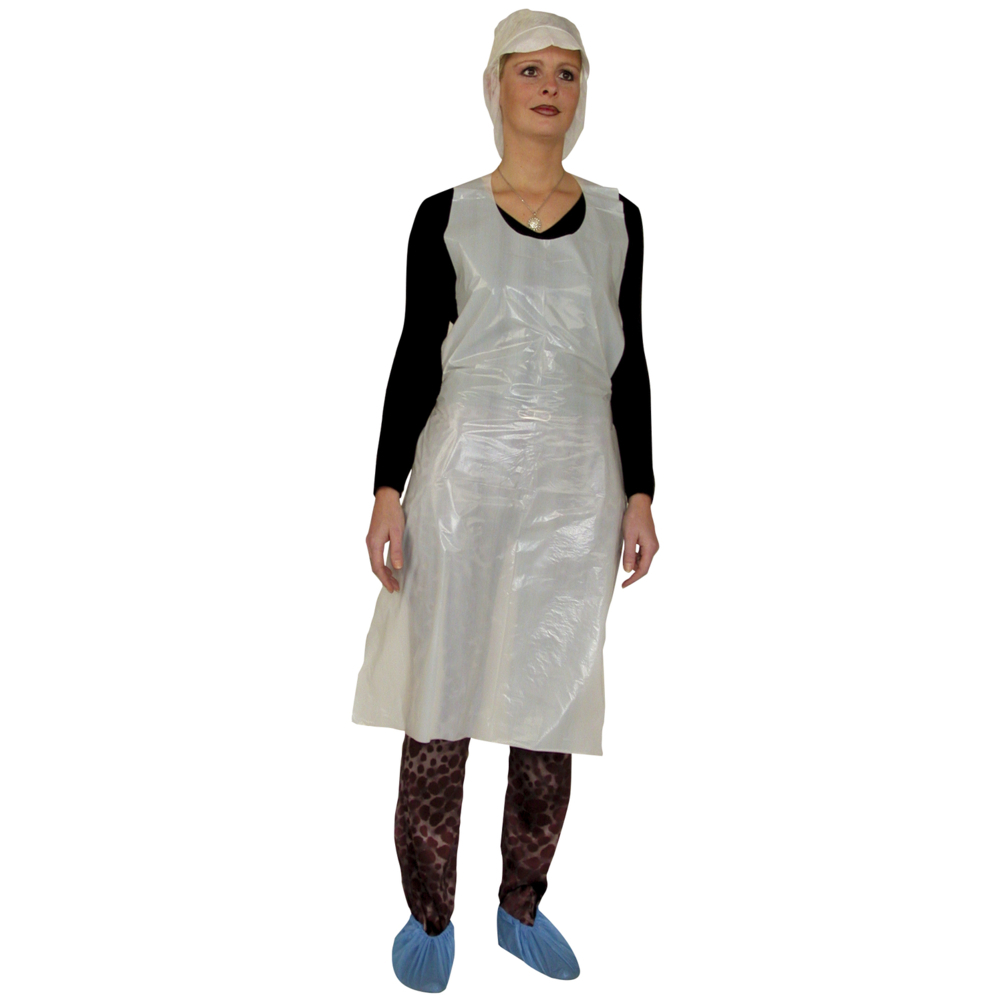 Tablier POLYETHYLENE APRON blanc - Lot de 100 - COVERGUARD - 56220