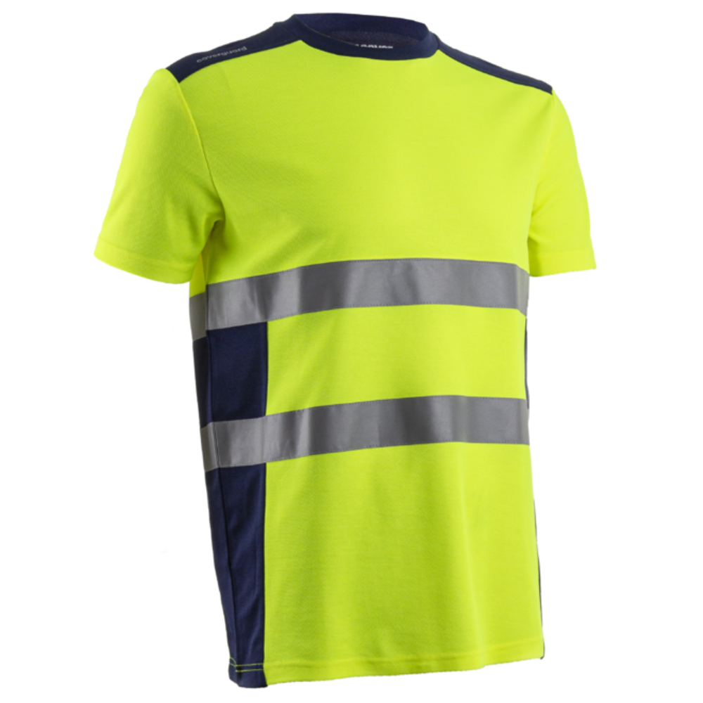 T-shirt manches courtes NEKKI bleu marine/jaune - COVERGUARD - 5NEK160