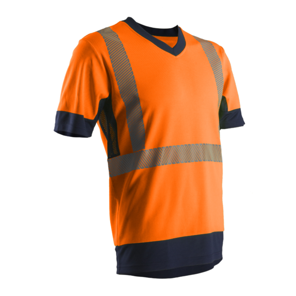 T-shirt manches courtes KOMO bleu marine/orange - COVERGUARD - 7KOMO