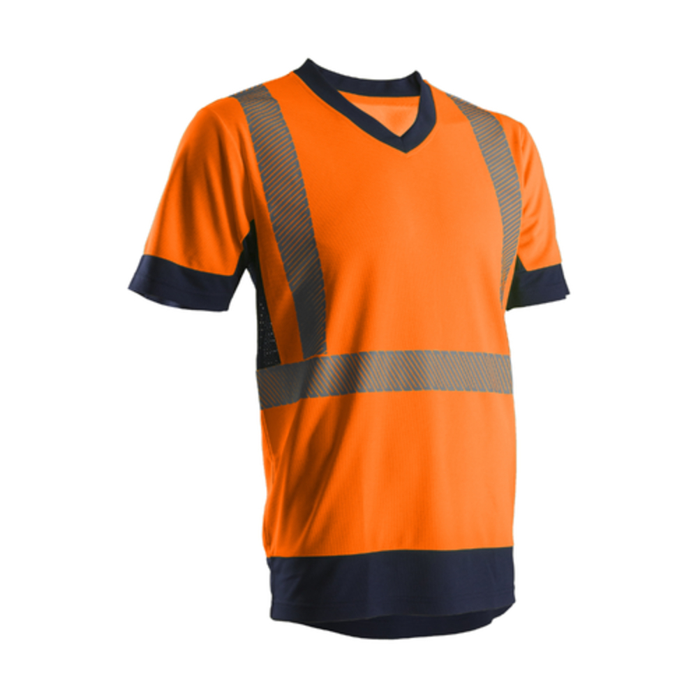 T-shirt manches courtes KYRIO bleu marine/orange - COVERGUARD - 7KYRO