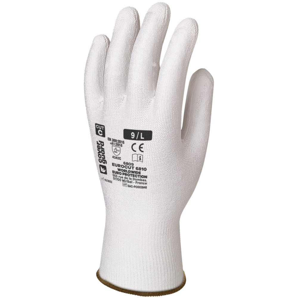 Gant EUROCUT 6810 Jauge 13 blanc - COVERGUARD - MO6810