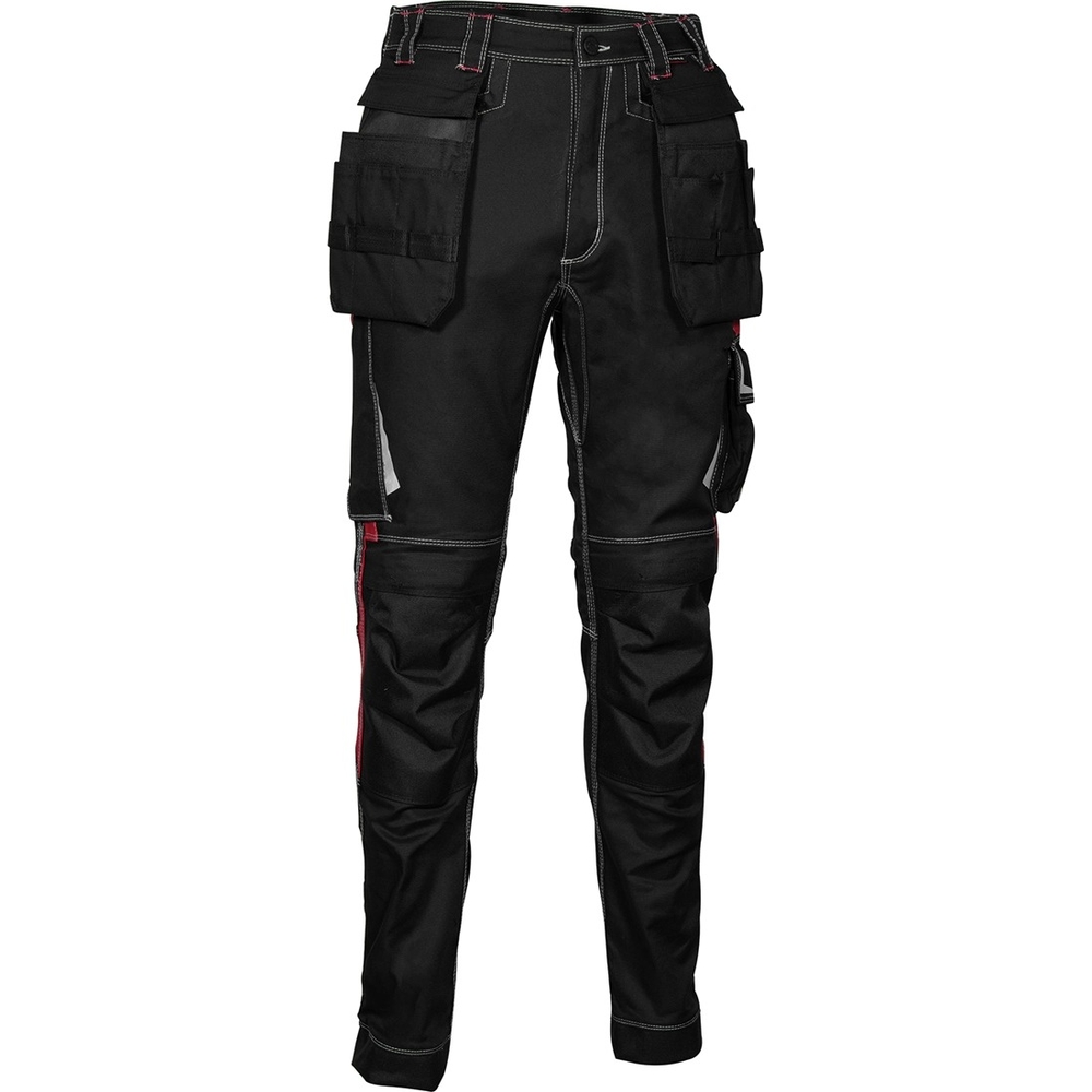 Pantalon Multipoche GONDOMAR noir/rouge - Taille standard - COFRA - V486-0-05