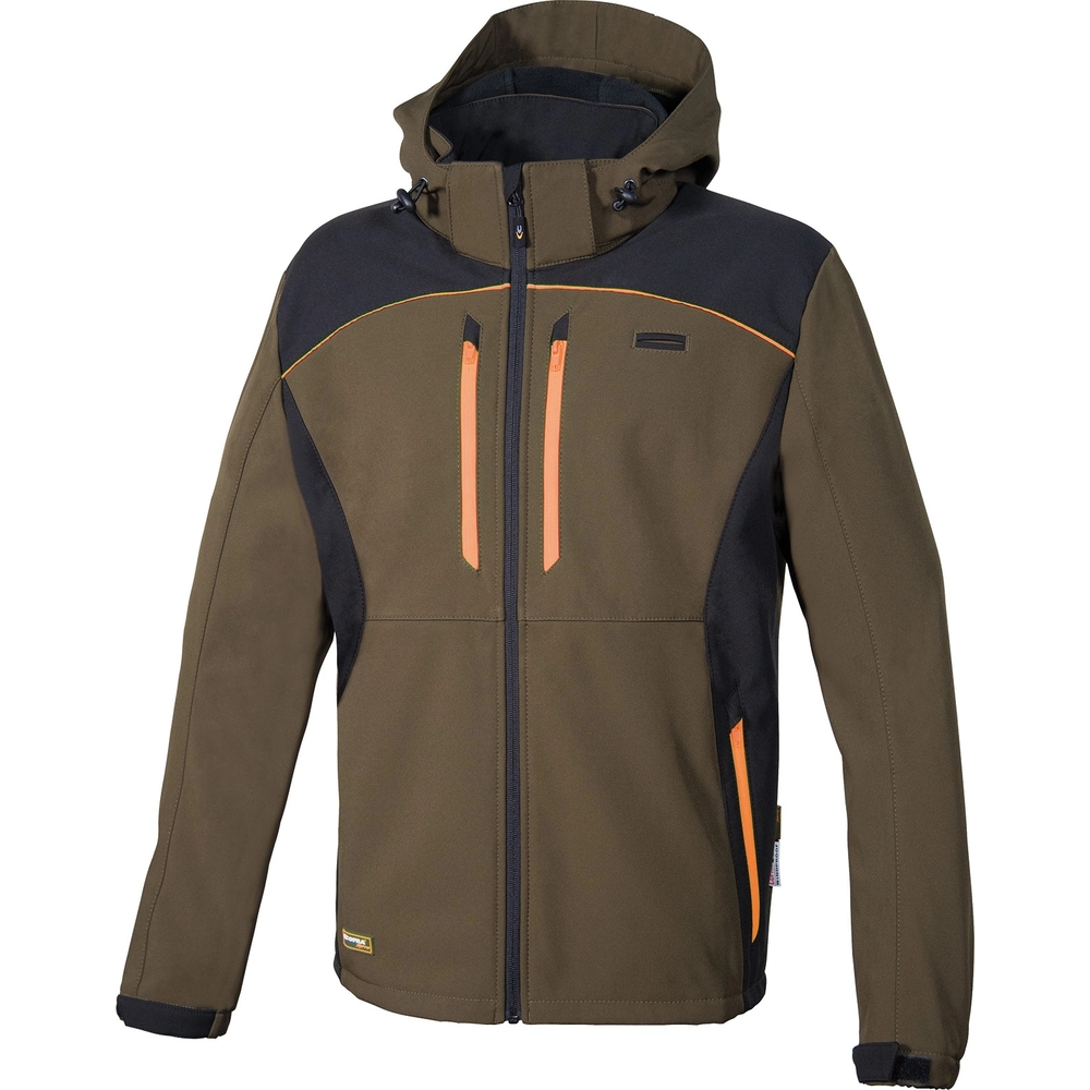 Veste Softshell KLARBO taupe/noir/orange - Taille standard - COFRA - V552-0-04